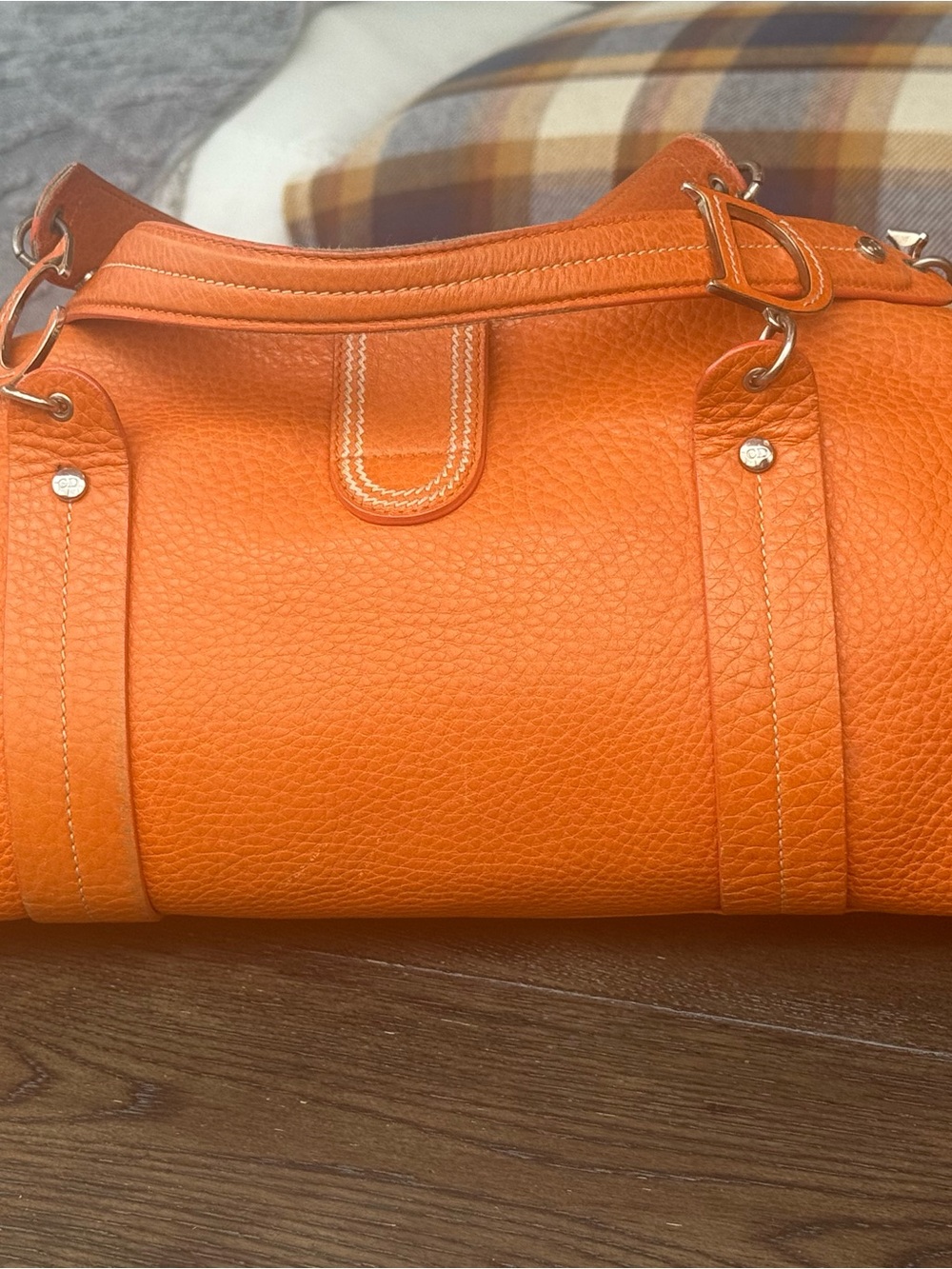 Dior Vintage Orange Leather Satchel (circa early 2000s) - Picture 5 of 9